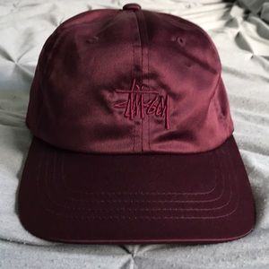 Stussy Maroon Satin Hat